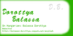 dorottya balassa business card